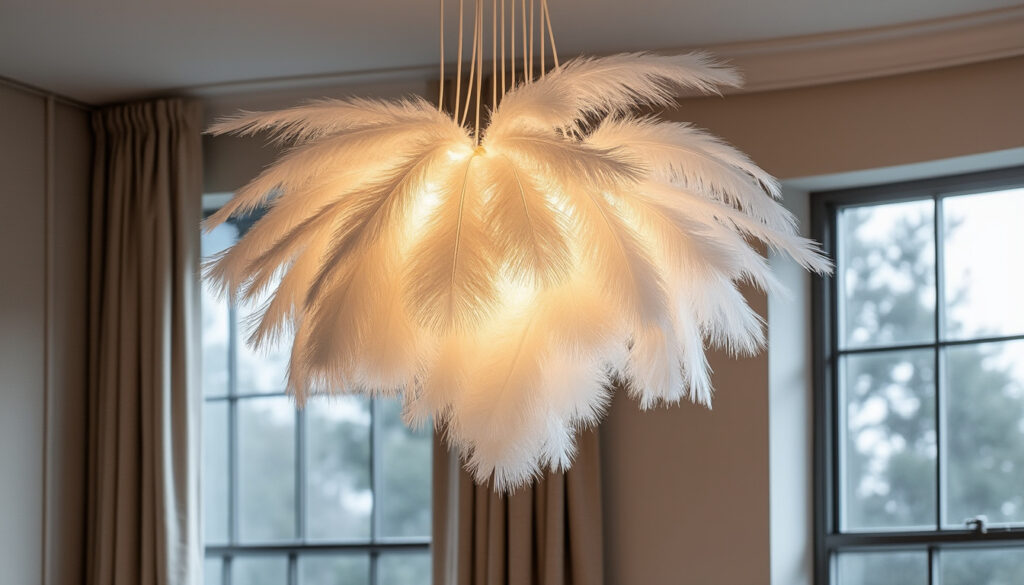 découvrez notre lustre plume alliant design élégant et douceur pour une décoration tendance et raffinée de votre intérieur.