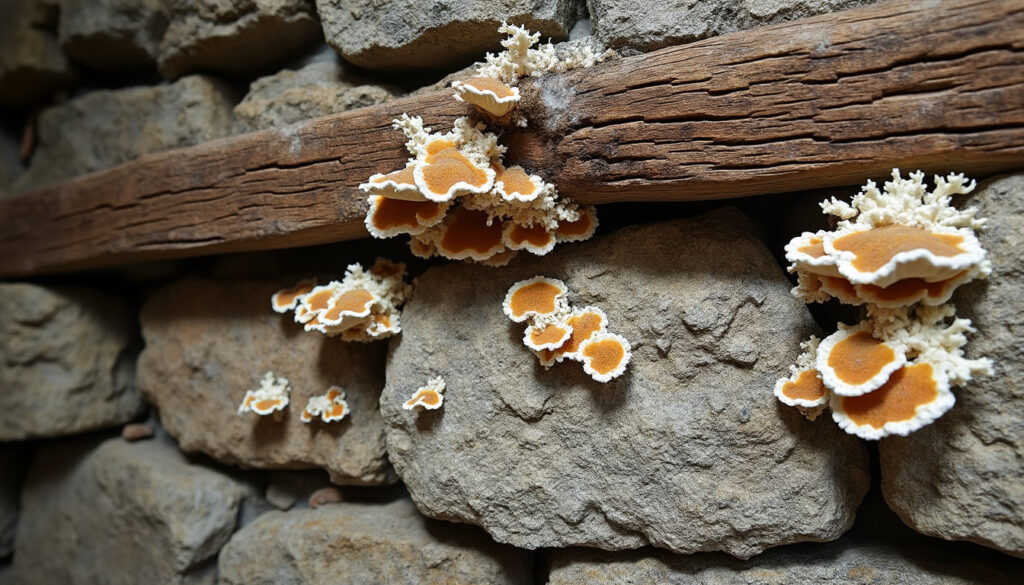 découvrez comment identifier, traiter et prévenir efficacement la mérule sur un mur en pierre pour protéger votre habitation des dégâts causés par ce champignon destructeur.